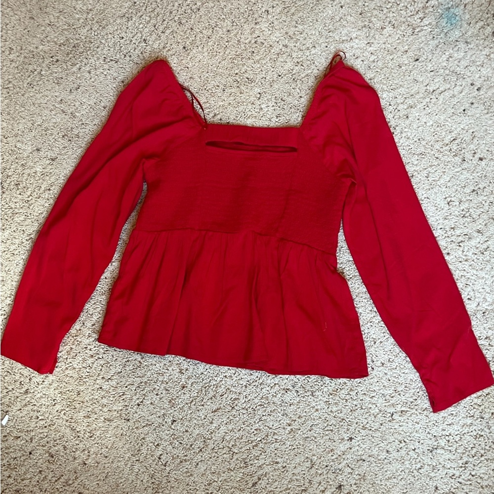 Old Navy Vibrant Red Blouse